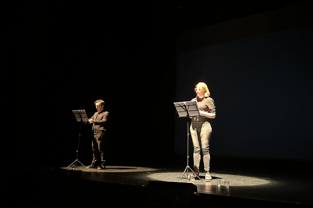 Espectáculo 'Chistes contra Franco' durante el Festival de las Ideas y la Cultura (FIC) de elDiario.es y Ágora Rivas 2030 (Foto: Diario de Rivas)