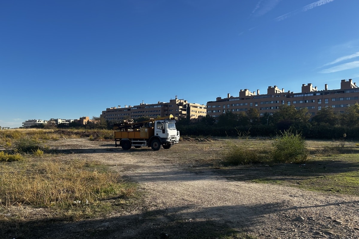 Estudios de geotecnia en la parcela destinada al cuarto centro de salud de Rivas (Foto: Diario de Rivas)
