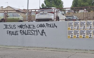 El PP denuncia pintadas contra su concejal Jesús Martínez e Isabel Díaz Ayuso
